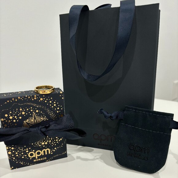 APM Monaco Morse Code Love Ring - Size 10 - Picture 2 of 4